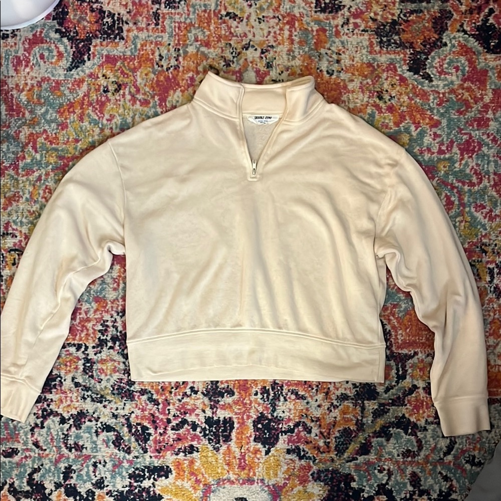 Double Zero Cream Quarter-Zip Pullover - image 1